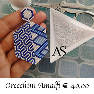 Orecchini Amalfi disponibili su ordinazione ad € 40,00 Orecchini Amalfi 004 per la Bigiotteria-Mosaico