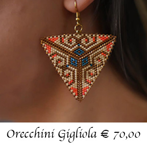 Orecchini Gigliola disponibili su ordinazione ad € 70,00 Orecchini Gigliola 006 per la Bigiotteria-Mosaico
