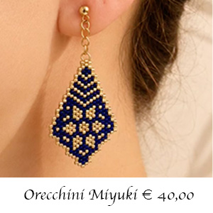 Orecchini Miyuki disponibili su ordinazione ad € 40,00 Orecchini Miyuki 009 per la Bigiotteria-Mosaico