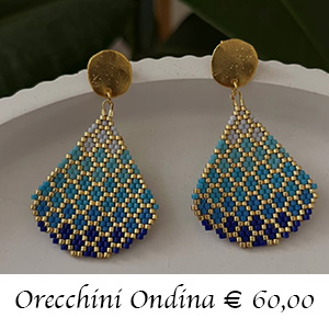 Orecchini Ondina disponibili su ordinazione ad € 60,00 Orecchini Ondina 005 per la Bigiotteria-Mosaico