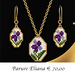Parure Eliana disponibile su ordinazione ad € 70,00 Parure Eliana 002 per la Bigiotteria Mosaico